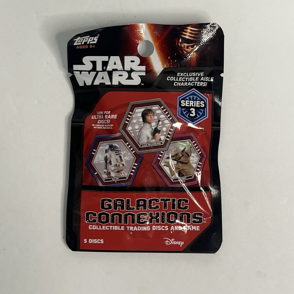 star wars galactic connections topps series‎ 3 collectible trading discs 2016